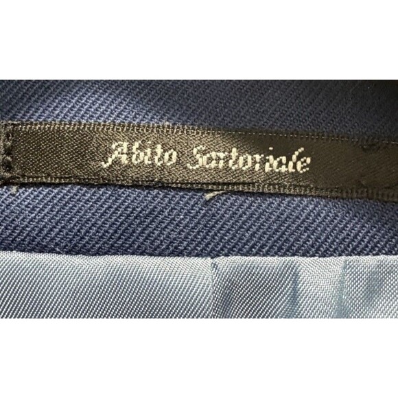 ~$1250 Mattarazi Uomo Milano Super 150s Solid Navy Wool Suit 54 EU 44 US - Picture 5 of 11